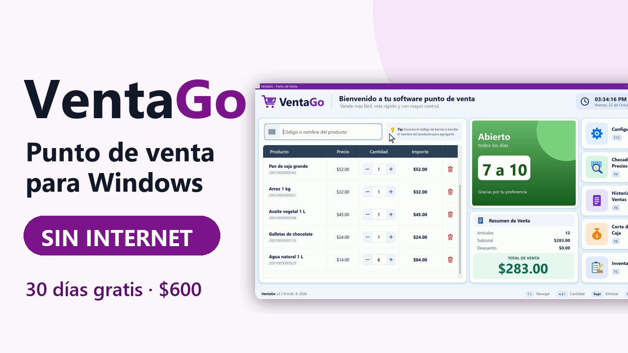 Video: así funciona VentaGo, punto de venta para Windows.